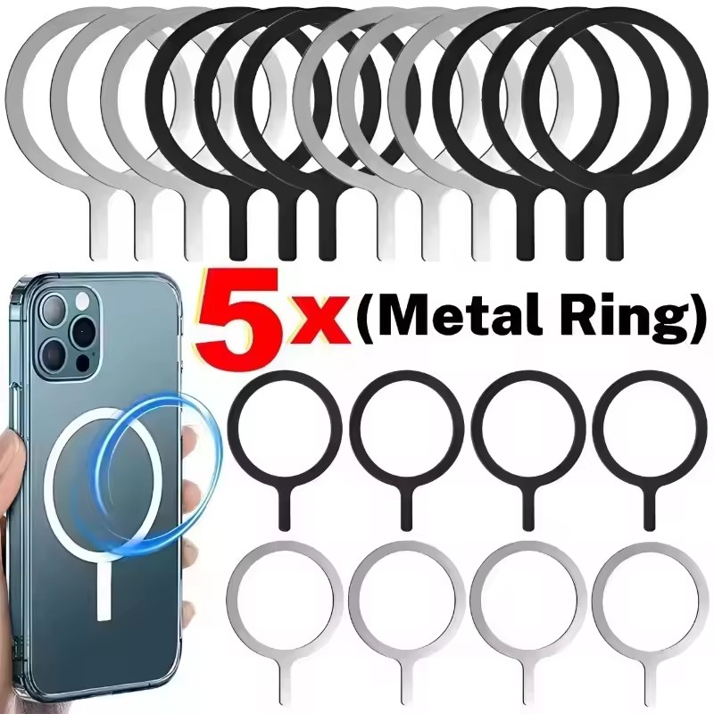 Car Phone Holder - حلقة معدنية مغناطيسية عالمية من الفولاذ