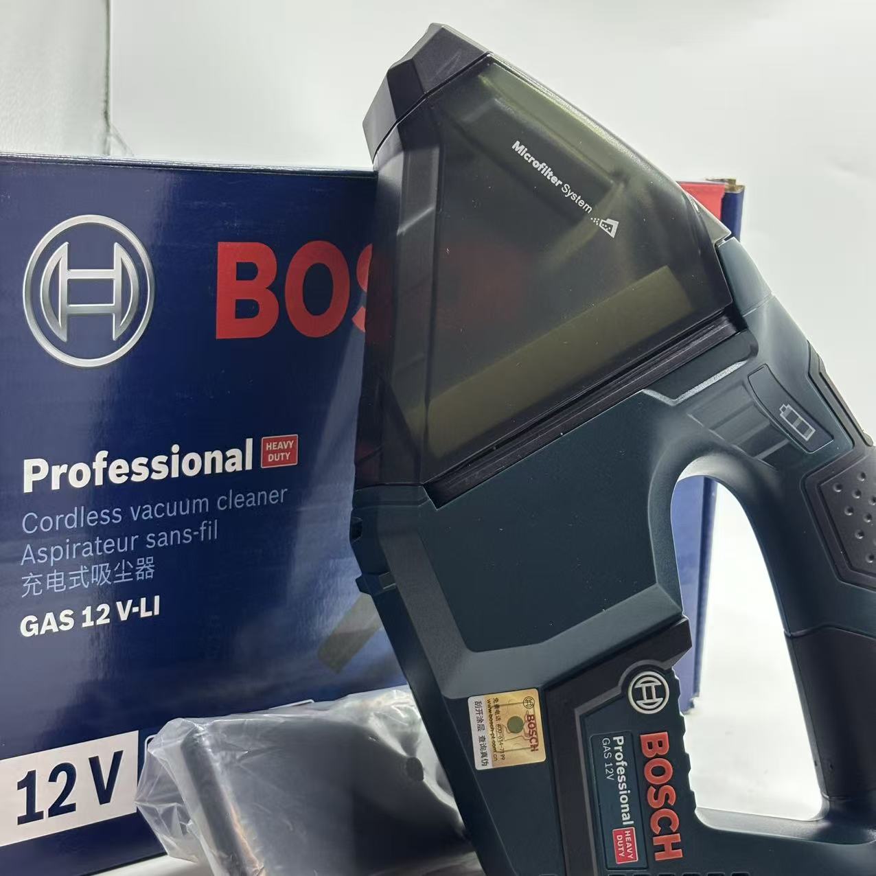 Car Vacuum - مكنسة بوش GAS 12V-LI الاحترافية، خفيفة