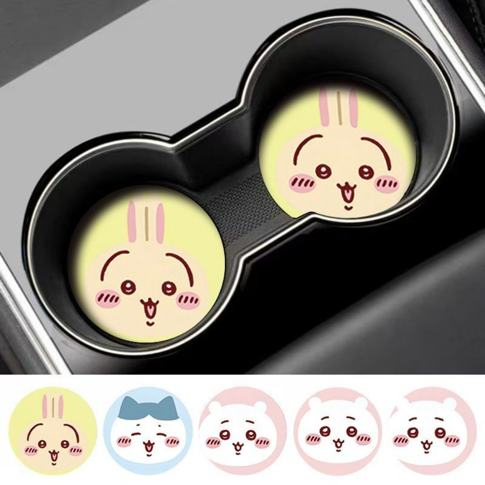 Car Accessories Japanese - قطعتان من حامل الأكواب المضاد للانزلاق