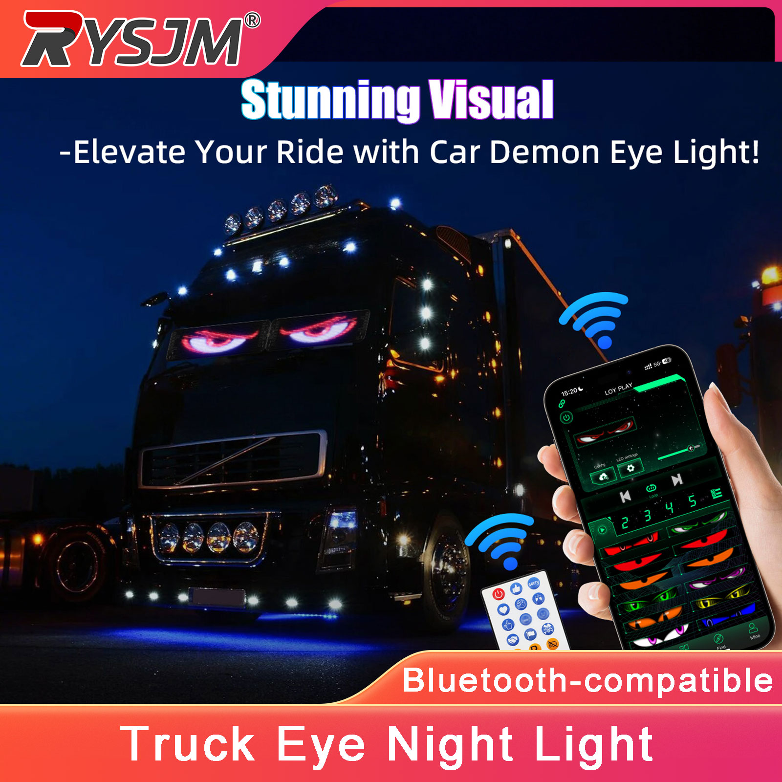 Car Led Light - ضوء LED على شكل عين شيطانية
