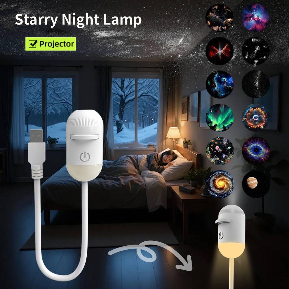 Car Led Light - جهاز عرض ضوئي صغير للنجوم والسماء