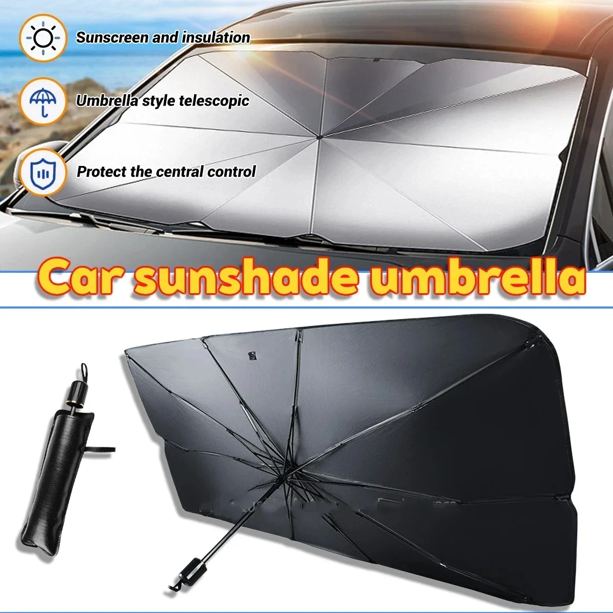 مظلة سيارة واقية من الشمس للزج - مراجعة Windshield Sun Shade وسعره