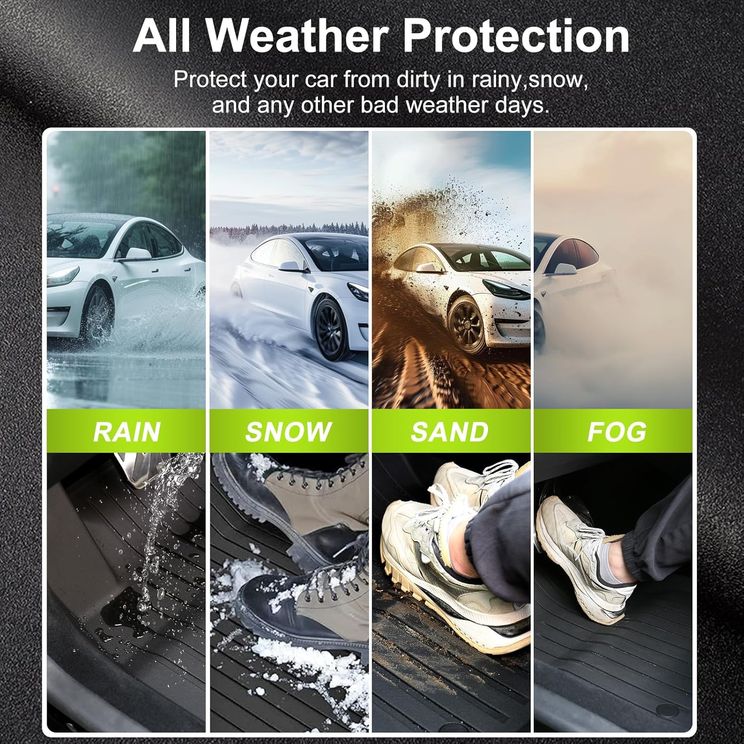 سجادات أرضية للسيارة شاملة بتص - مراجعة Car Floor Mat وسعره
