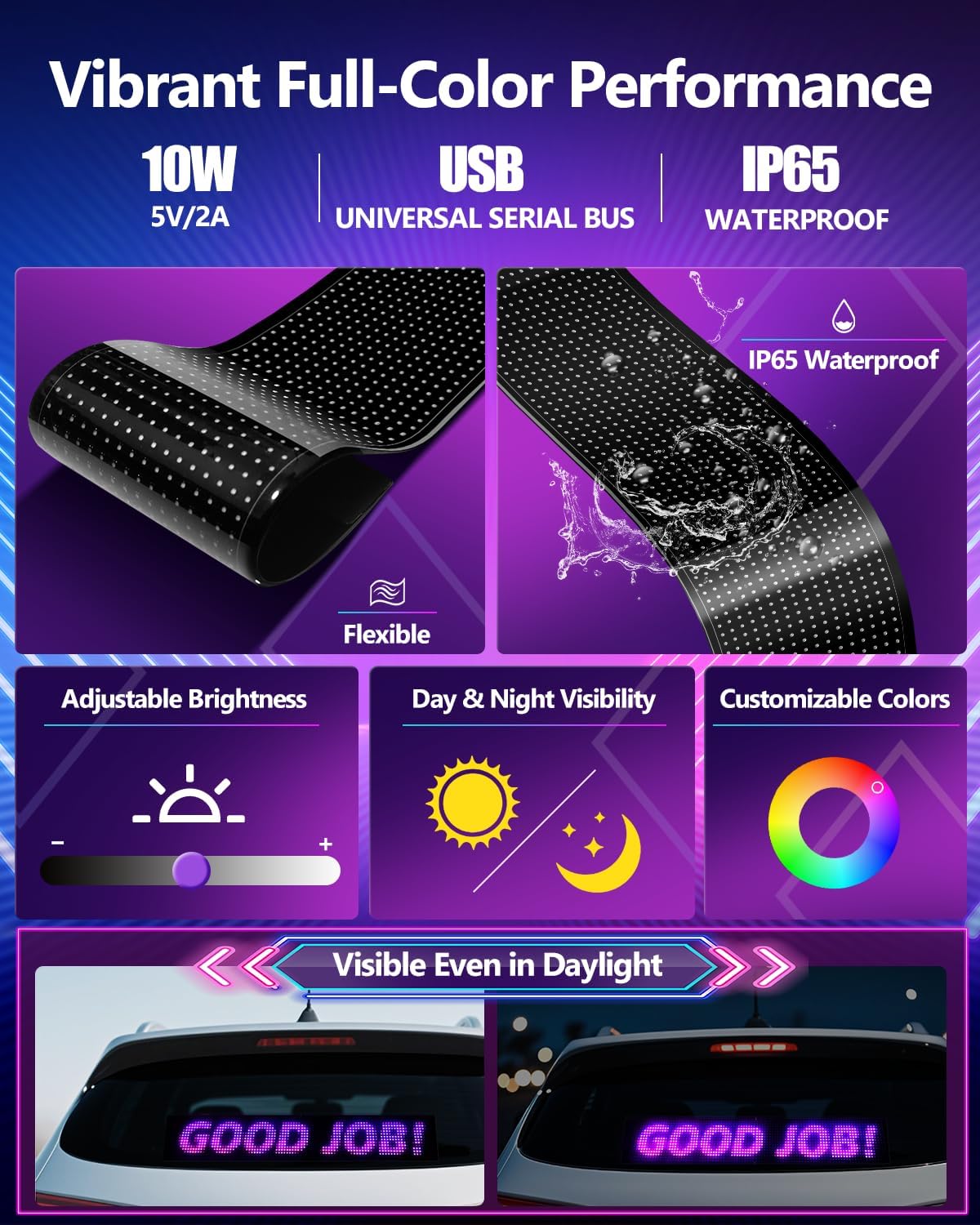 لوحة مصفوفة LED متعددة الوظائف - مراجعة Car Led Light وسعره