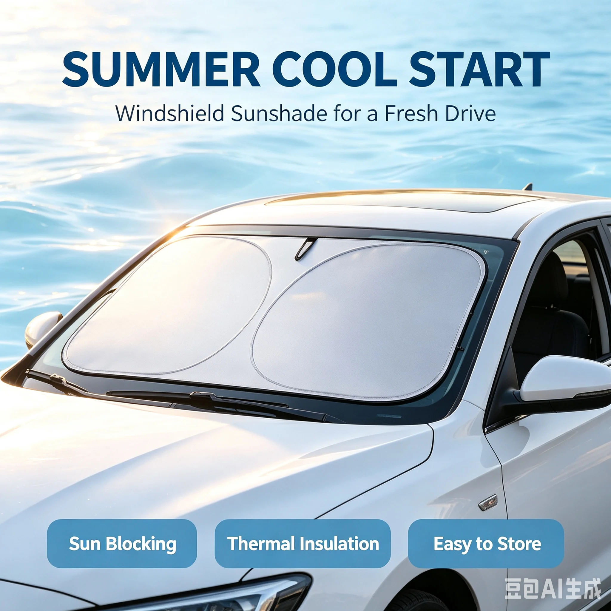 واقي شمس قابل للطي للزجاج الأم - مراجعة Windshield Sun Shade وسعره