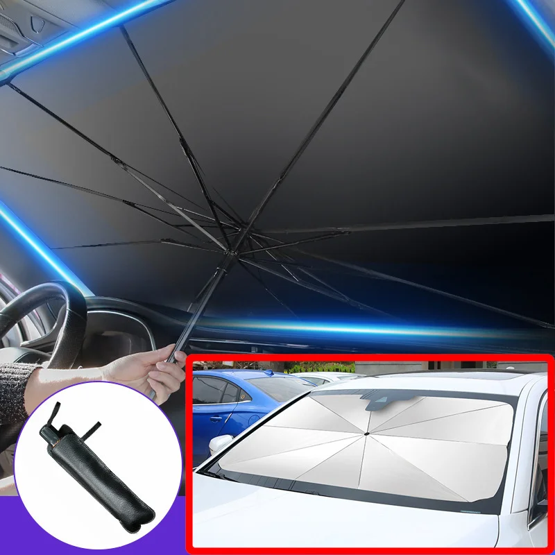 واقي شمس قابل للطي للسيارة، مظ - مراجعة Windshield Sun Shade وسعره