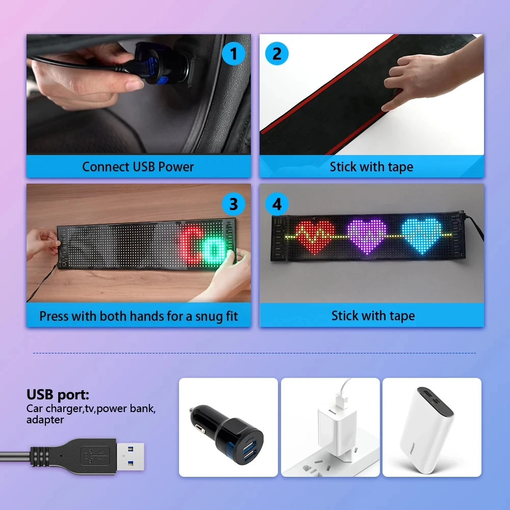 LED DIY مصفوفة بكسل لوحة Led ع - مراجعة Car Led Light وسعره