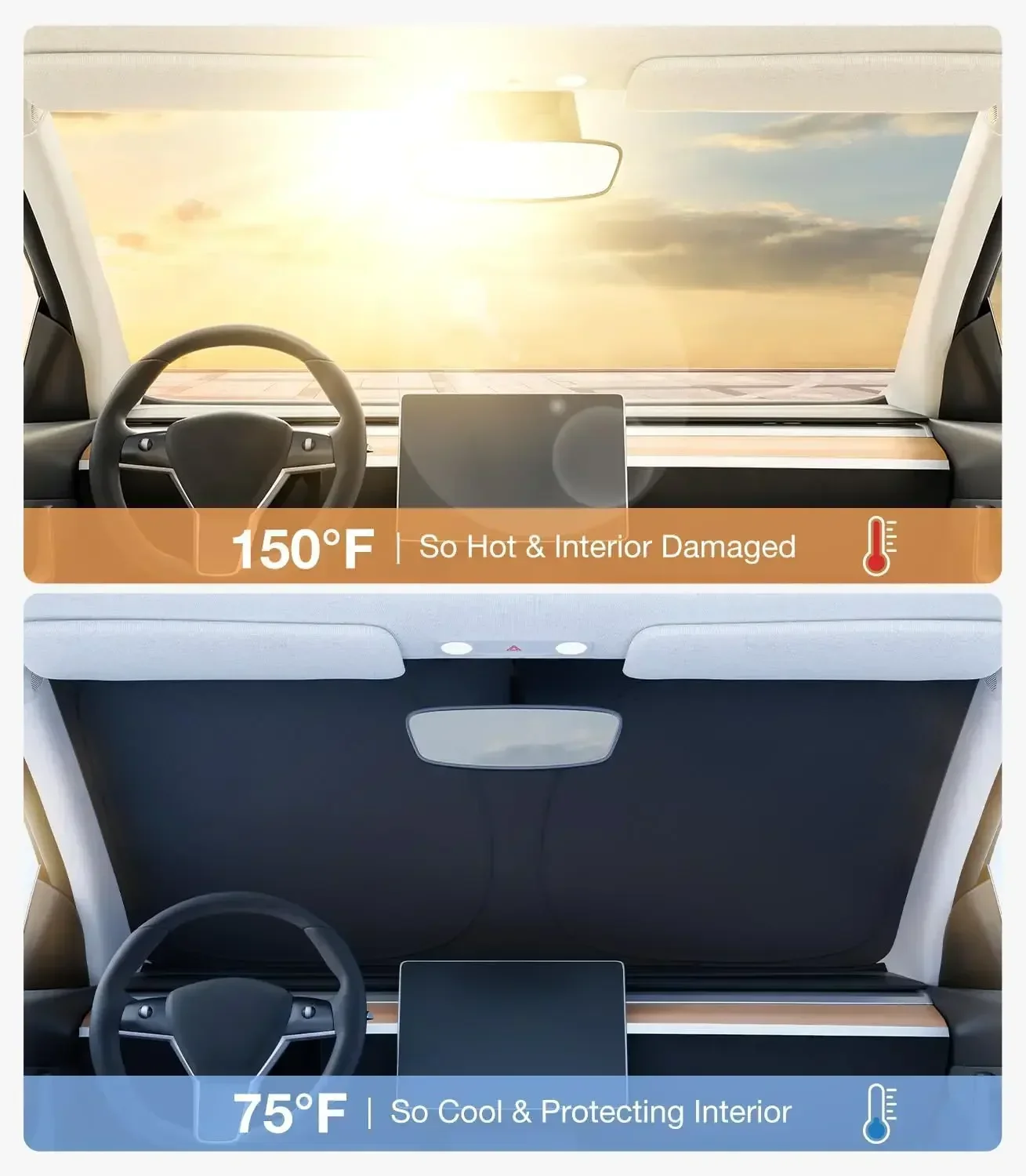 واقي شمس للسيارة للزجاج الأمام - مراجعة Windshield Sun Shade وسعره